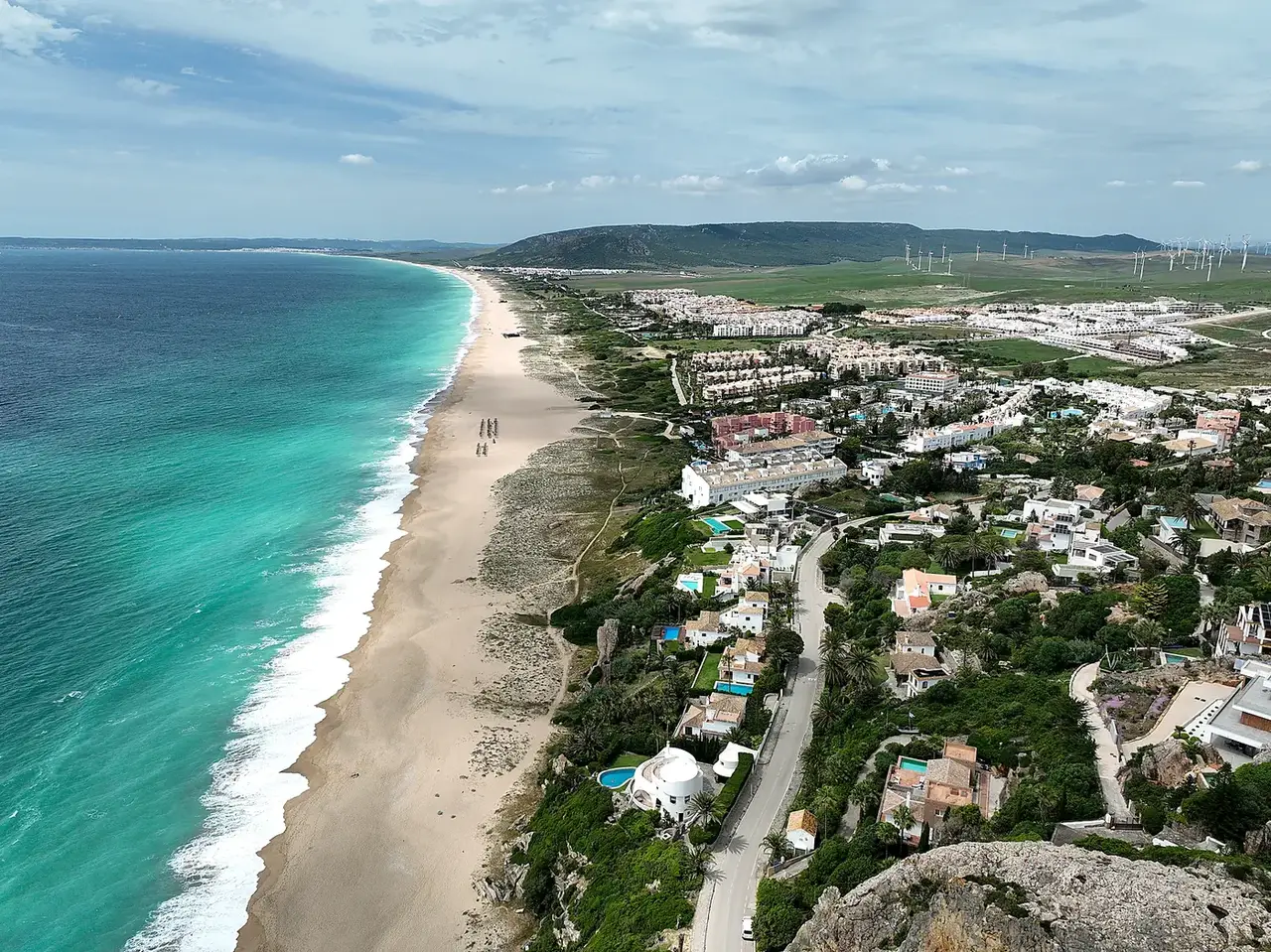 Fotografía aérea de la costa de Cádiz realizada con dron